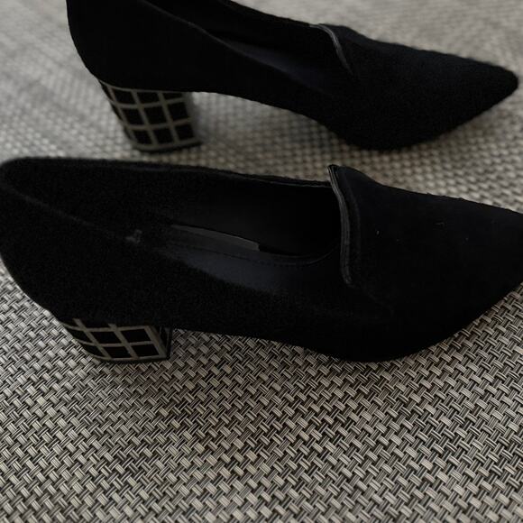 BRIAN ATWOOD Kendal Suede Pointed Toe Caged Block Heels 6.5 - Picture 4 of 7